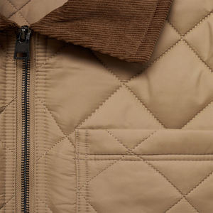 Blouson d'hiver épais et chaud de haute qualité pour homme, beige, zippé, coupe-vent, style motard, veste matelassée décontractée. - Product Image 4