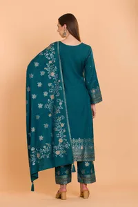 Traje de Invierno para Mujer, Marca Safaa, Serie Dilkash, Material de Vestido sin Coser - Product Image 3