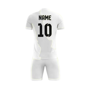 ชุดกีฬาฟุตบอลชาย พิมพ์ลายแบบ Sublimation ชุดฝึกซ้อมพร้อมชื่อทีม เบอร์ เสื้อ กางเกงขาสั้น ชุดยูนิฟอร์ม - Product Image 4