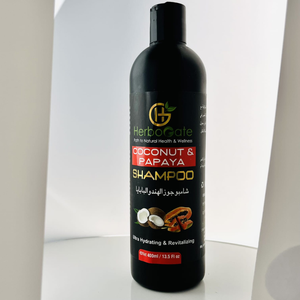 Shampoo Premium à la Noix de Coco et à la Papaye pour la Réparation des Cheveux, l'Équilibre de l'Hydratation et le Soin Capillaire Sain Naturel - Product Image 2