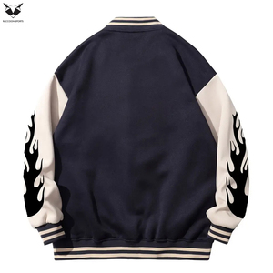 Chaqueta Varsity para Hombre, Nueva Colección, con Estampado Gráfico y Parches, Estilo Urbano, Chaqueta Bomber Holgada, Chaqueta Deportiva de Béisbol - Product Image 2
