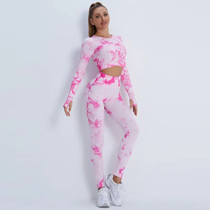 Prix de gros, meilleures ventes, nouveaux modèles, ensembles de yoga pour femmes tendance, couleur et taille personnalisées, ensemble de yoga deux pièces de haute qualité - Product Image 1
