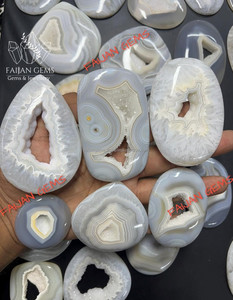 Bulk High Quality Natural <b>Crystal</b> Angel Aura Druzy Agate Loose Cabochon Stone Geode <b>Cluster</b> Box All Shape Folk Crafts FAIJAN - Product Image 2