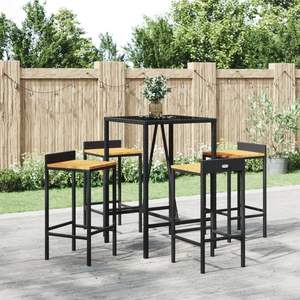 Ensemble de bar de jardin noir - Product Image 1