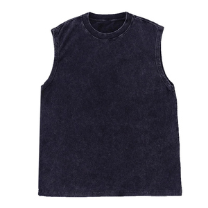Premium Quality Custom Logo And Design Men's <b>Purple</b> Sleeveless <b>Tank</b> <b>Top</b> O-Neck Knitted Solid Casual Style 2026 - Product Image 2