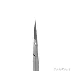 Ciseaux à cuticules russes en acier inoxydable extra fins et extra tranchants pour ongles en acrylique, avec anneau en caoutchouc - Product Image 3