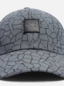Gorra de Béisbol Unisex FJC de 6 Paneles con Estampado Geométrico, Ajustable, Informal, para Adultos, Gris, Malla de Poliéster - Product Image 2