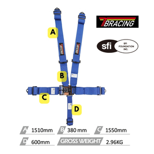 Conjunto de Arnés de Seguridad SF-502, Certificado SFI 16.1, Arnés de Carreras de 5 Puntos con Sistema de Desenganche Rápido, Suministro al por Mayor de Marca OEM ODM - Product Image 4