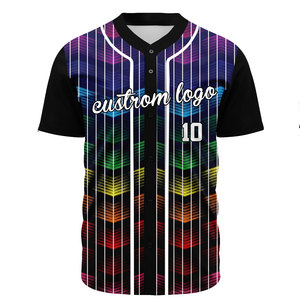 Maillot de baseball imprimé par transfert thermique, respirant, 100 % polyester, col en V, personnalisable avec le nom de l'équipe, uniforme de sport, maillot de softball - Product Image 6