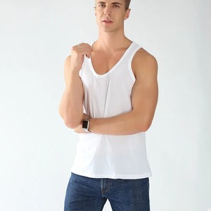 Camiseta sin mangas de algodón para hombre, diseño personalizado de fábrica, con logo impreso, estilo acanalado, la mejor calidad, venta al por mayor - Product Image 6