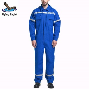 Vêtements de travail en coton avec logo personnalisé, uniforme durable pour les ouvriers d'usine, veste et pantalon de travail - Product Image 1
