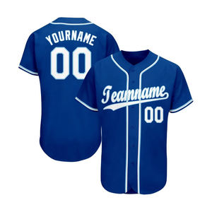 Customized High Quality Baseball Jersey-Unique Design Breathable Plus Size Custom Logo <b>Polyester</b>/Cotton Quick Dry - Product Image 2