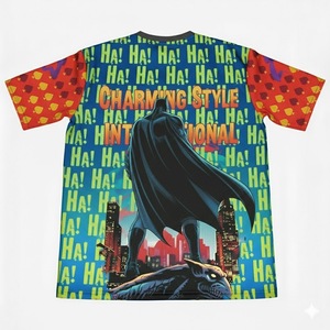 ออกแบบเสื้อยืดแฟชั่นตามสั่ง MOQ ต่ำ ด้วยดีไซน์ของคุณเอง ผ้าโพลีเอสเตอร์ 100% แบบ Dye Sublimation เสื้อยืด OEM แบบกำหนดเอง - Product Image 5