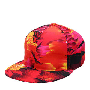 Casquette Snapback à imprimé floral unisexe, décontractée, pour la plage, printemps-été, 56-58 cm, respirante, en polyester, à visière plate - Product Image 4