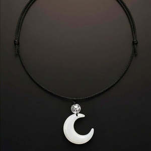 Moonara White 26mm <b>Jade</b> Pendant <b>Necklace</b> with Adjustable Pure Leather Cord for <b>Men</b> - Product Image 4