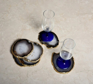 Eco-Friendly Antique Imitation <b>Agate</b> Design Natural Stone <b>Coaster</b> Set Home Decor Art & Collectible - Product Image 6