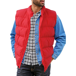 Chaleco Acolchado Naranja para Hombre, Diseño ODM OEM, Cuello Alto, Cierre de Cremallera, Resistente al Viento, Ropa de Invierno Informal, Relleno de Poliéster, Largo Regular - Product Image 4