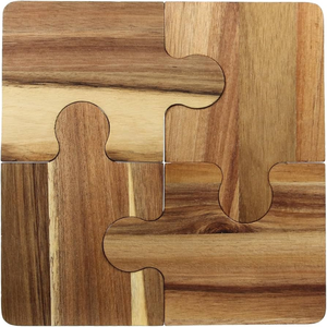 New Arrival Wood <b>Puzzle</b> Coaster Home Decorative & Hotel Room Water Glass Holder Installation Mats & Pads At Reasonable Price - Product Image 5