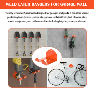 2 Pezzi Supporto da Parete per Decespugliatore, Organizzatore per Garage, Porta Decespugliatore e Tagliaerba - Product Image 5