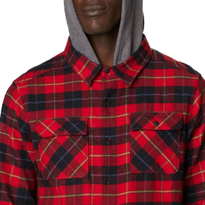 High Quality Long Sleeve Plaid <b>Flannel</b> Hoodie Shirt <b>Jacket</b> Casual Button Down Fleece Lined Outerwear Wholesale - Product Image 6