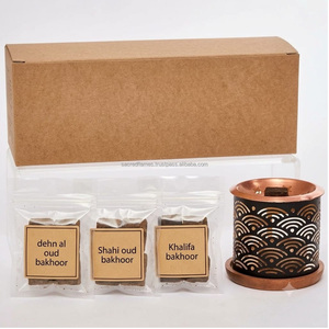 Arabic Bakhoor Incense Burner Gift Set Metal Mabkhara with Oud Tablets Ramadan Eid Luxury Home Fragrance <b>Box</b> Wholesale - Product Image 3