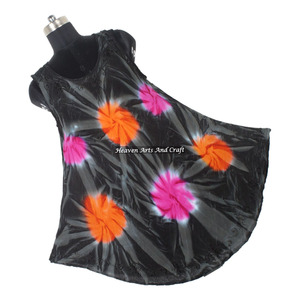 Hippy Boho Bohemian Women Wear Tie Dye Dress Women's <b>Umbrella</b> Dress Tie Dye Colorful Design Rayon <b>Beach</b> Wear <b>Umbrella</b> Dress - Product Image 4