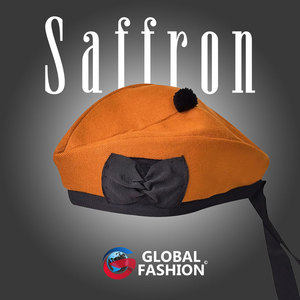 OEM ODM Authentique Bonnet Glengarry de Cérémonie des Highlands en Safran avec Pompon Décoratif et Style Traditionnel 2026 - Product Image 2