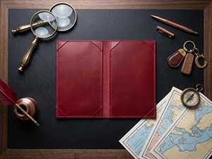 Genuine Leather Menu Holder Restaurant Menu Cover Custom Leather Menu <b>Folder</b> Luxury Wine List PortfolioLMC-0146 - Product Image 1