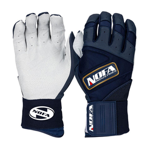 NOFA INDUSTRIES Batting Gloves Blue Leather <b>Hook</b> And Loop Closure Durable Training Glove Unisex Adult Ambidextrous - Product Image 1