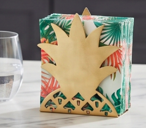 Porta Servilletas Metálico Moderno con Acabado Dorado, Organizador de Servilletas de Lujo para Mesa de Comedor, para Bodas y Fiestas - Product Image 3