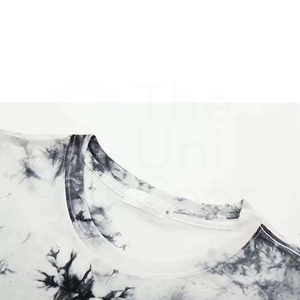 Camiseta de Punto Tie-Dye para Hombre, Casual, de Manga Corta, Cuello Redondo, con Diseño en Morado y Rosa, Corte Regular - Product Image 5