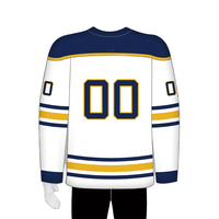 Ventes en gros de maillots de hockey sur glace pour hommes de haute qualité personnalisés, 100% polyester, impression par sublimation, respirant, respectueux de l'environnement, vêtements de sport pour adultes