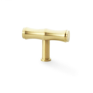 Poignée de meuble en laiton massif style bambou, bouton de tiroir et de placard de haute qualité, quincaillerie décorative moderne pour la maison - Product Image 2
