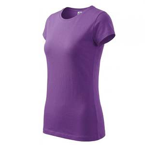 Nouveautés T-shirts personnalisés pour femmes en coton et polyester 100% respirants, couleur violette, pour filles, style streetwear, été. - Product Image 4