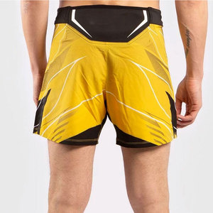 Pakistan Made <b>Cheap</b> Price Color Contrast Breathable Quick Dry Front Logo MMA Shorts High Quality Comfortable for Men - Product Image 2