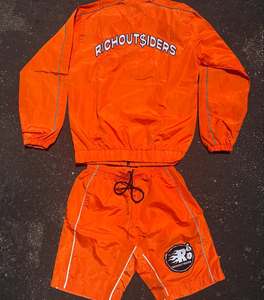 2026 Men's Two Piece Custom Windbreaker Shorts Sets Tracksuits Reflective Zip Up Nylon Two Piece Windbreaker Short Set For Men - Product Image 2