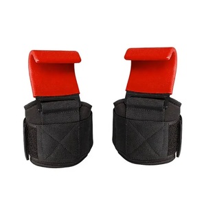 Crochet de musculation GAF robuste antidérapant avec sangles de poignet en néoprène et fermeture auto-agrippante pour la sécurité en salle de sport - Product Image 4