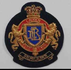 Polo Lauren Vintage con Insignia Bordada en Hilo Dorado Francés 3D, Sin Níquel, de Lujo, Resistente al Agua y Ecológica - Product Image 2