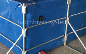 도매 양식 물고기 부화장 장비 두꺼운 타포린 라이너와 대용량 사각 아연 도금 강철 물 탱크 - Product Image 4