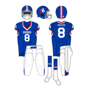 Uniforme de Fútbol Americano Personalizado OEM, Conjunto de Camiseta de Fútbol Americano para Adultos, Sublimado, Tallas Grandes, Uniformes de Equipo, Manga Corta, Unisex - Product Image 6