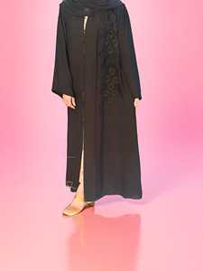 Fashion Abaya Women Kaftan Abaya Dress Handmade Turkish Floor Length Long Sleeve Soft Breathable Polyester Floral Loose Fit - Product Image 3