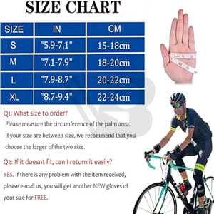 Gants de cyclisme demi-doigts pour femmes, gants de vélo de montagne rembourrés en gel pour adultes - Product Image 6
