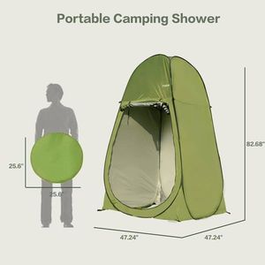 Tenda Doccia Portatile Istantanea da Campeggio 7FT, Spogliatoio Esterno e Riparo Solare, Tenda Toilette Pieghevole per la Privacy - Product Image 2