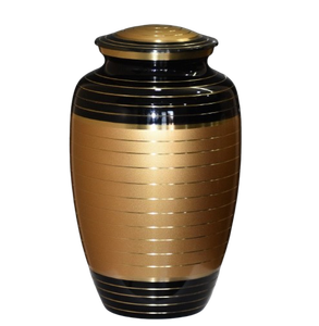 Hermosa Urna Funeraria de Metal para Cenizas de Adultos, Color Negro Plateado, Estilo Americano/Europeo - Product Image 5