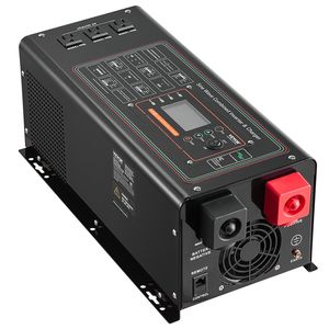 Inverter a Onda Sinusoidale Pura da 3000 Watt con Display LCD e Telecomando, Convertitore di Potenza da DC 24V a AC 120V per Sistemi Solari - Product Image 1