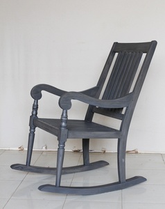 Muebles de Jardín, Silla Mecedora de Madera de Teca Sólida para Uso en Exteriores - Product Image 4