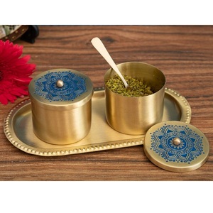 Plat de service durable en métal pour dattes, noix et fruits secs – Organisateur de table pour la maison et le Ramadan – Bols porte-dattes - Product Image 2