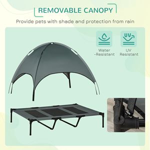 Cuccia Portatile Rinfrescante per Animali Domestici 122x91 cm con Tettuccio Parasole Anti-UV Rimovibile e Lavabile in Tessuto Oxford per Piccoli Animali - Product Image 5