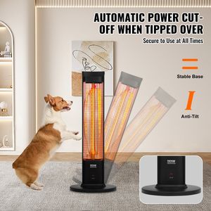 Stufa Elettrica a Infrarossi da 1500W con Telecomando, 3 Velocità, Timer e Protezione Antiribaltamento per Uso Esterno su Patio - Product Image 6