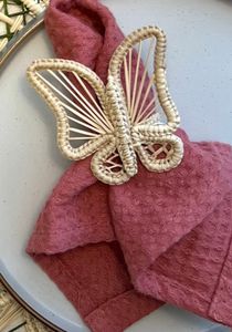 Handmade Bamboo Butterfly Napkin Ring Bohemian <b>Table</b> Decoration Home Use Irregular Shape 1 Piece - Product Image 1